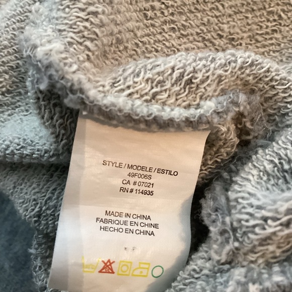 Cloth by RD Zip Up Oversized Hoodie Heather Grey Size Small - Picture 11 of 12